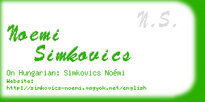 noemi simkovics business card